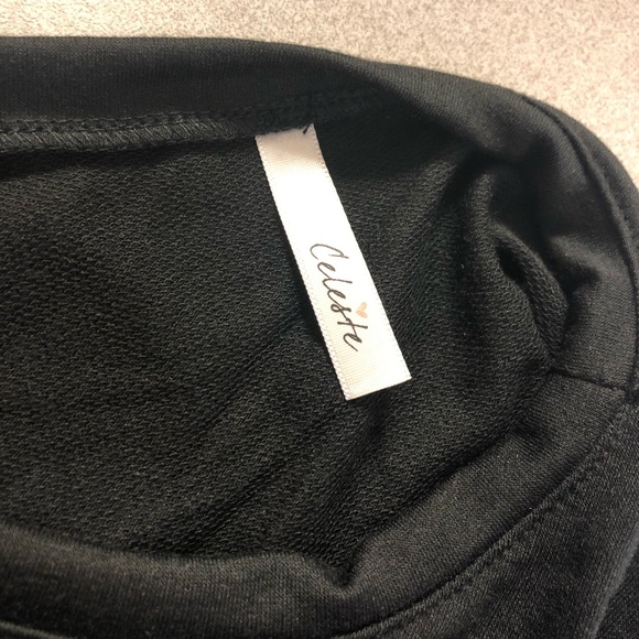 Celeste | Black Crewneck Love Graphic Long Sleeve - Picture 7 of 8